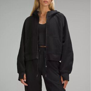 Lululemon Athletica Cropped Oversized Full Zip Scuba Black Hoodie Size XS -S  -M